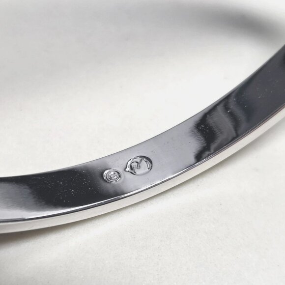 Swarovski Silver Tone Sliding Bangle Bracelet Clear Crystals Effortless Elegance - Picture 2 of 7